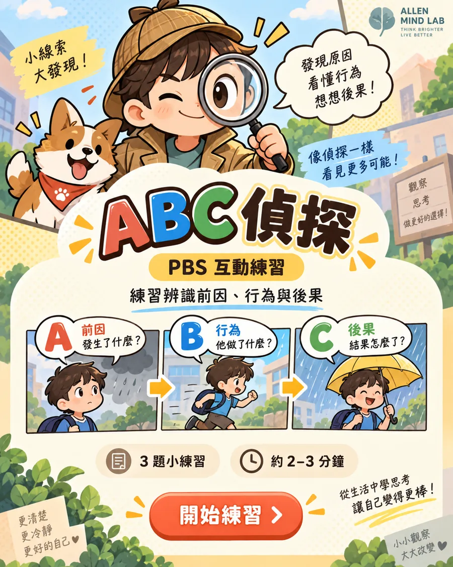 ABC 偵探 PBS 初體驗漫畫海報